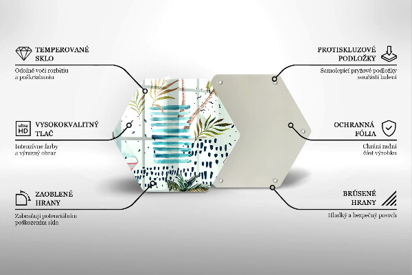 Chopping board glass Holiday illustrations