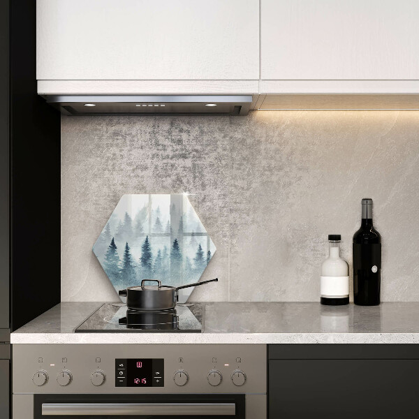 Chopping board glass Painted winter forest