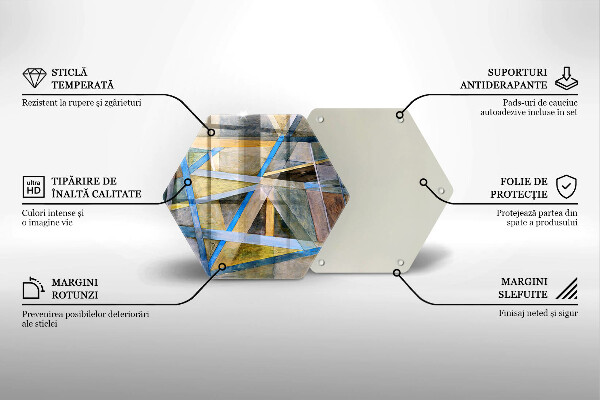 Kitchen worktop protector Painted abstraction lines