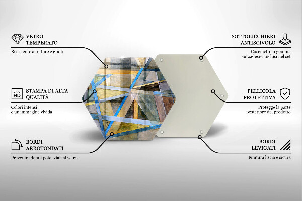 Kitchen worktop protector Painted abstraction lines