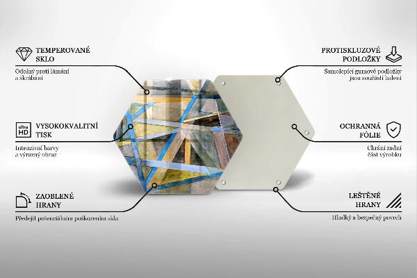 Kitchen worktop protector Painted abstraction lines