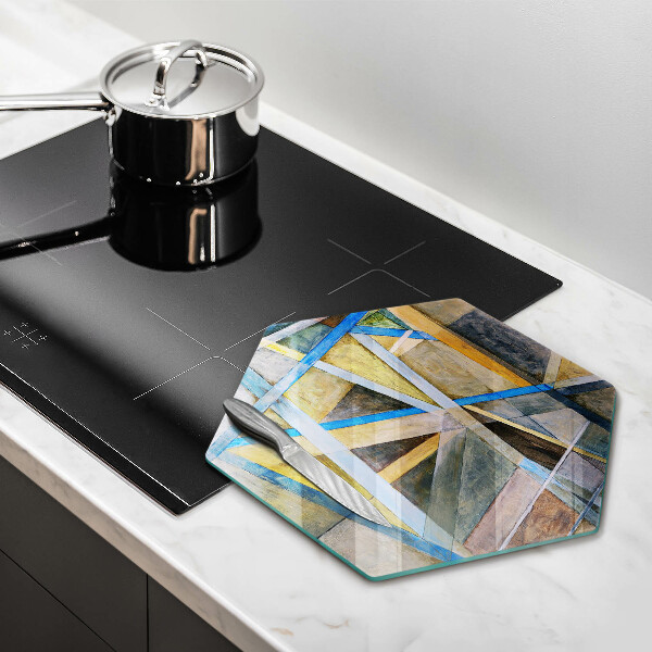 Kitchen worktop protector Painted abstraction lines