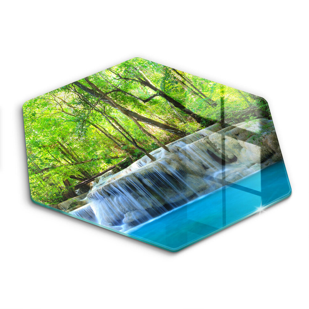 Kitchen worktop protector Waterfall in the forest