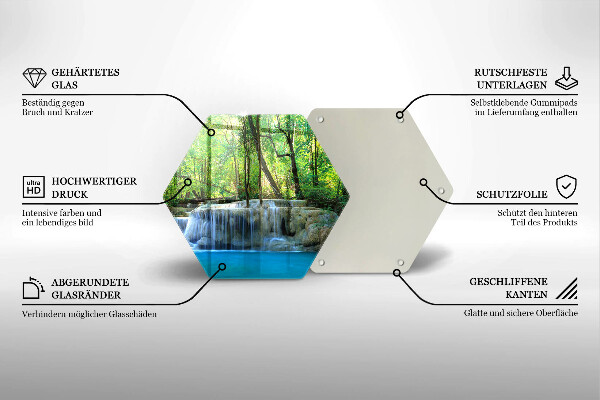 Kitchen worktop protector Waterfall in the forest