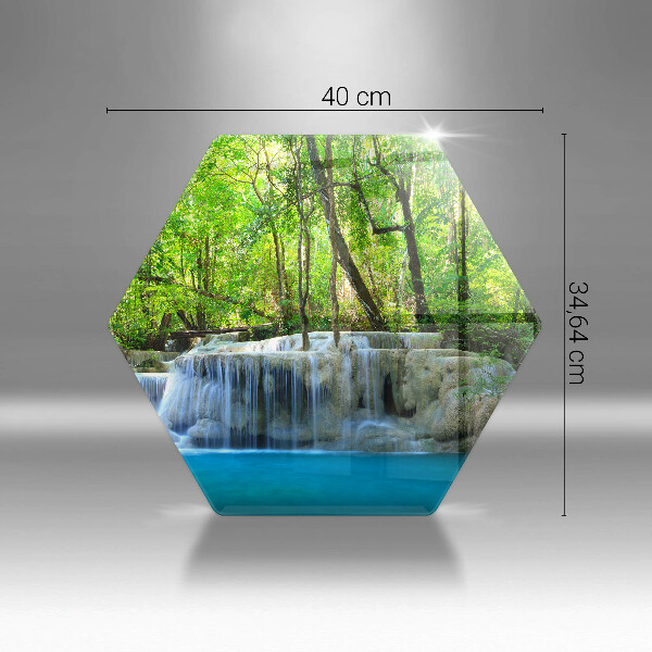 Kitchen worktop protector Waterfall in the forest