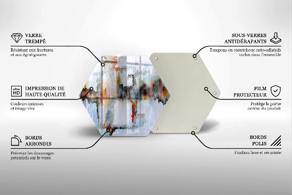 Kitchen worktop protector Paints abstraction