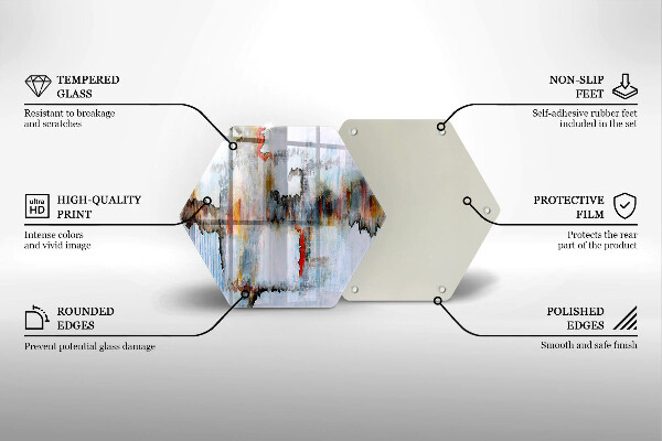 Kitchen worktop protector Paints abstraction