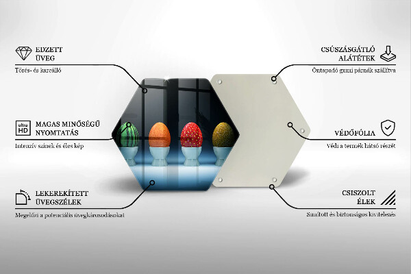 Kitchen worktop protector Abstraction egg fruits