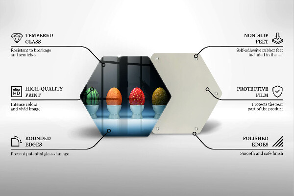 Kitchen worktop protector Abstraction egg fruits