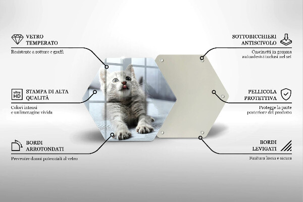 Kitchen worktop protector Little cute kitty