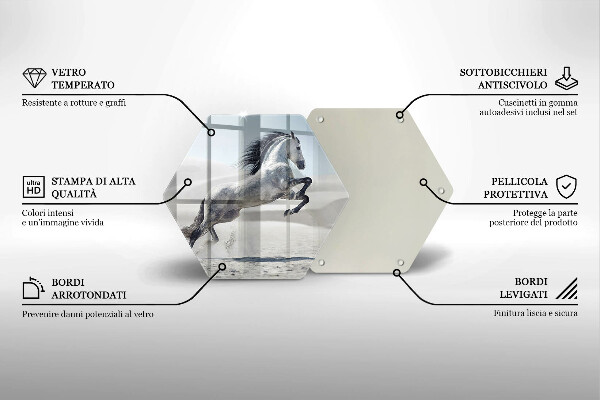 Chopping board White Romanian horse