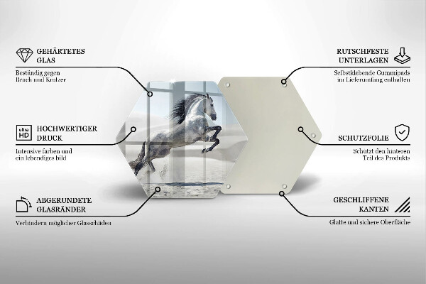 Chopping board White Romanian horse