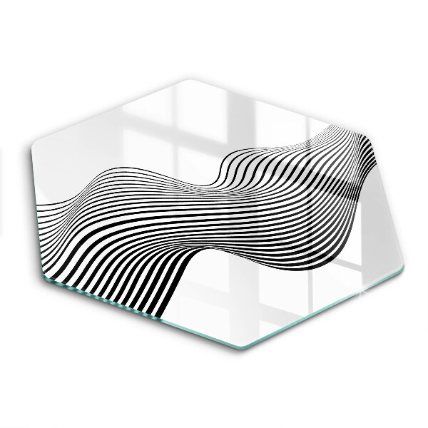 Chopping board glass Linear abstraction