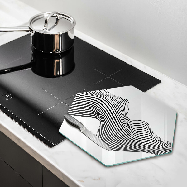 Chopping board glass Linear abstraction