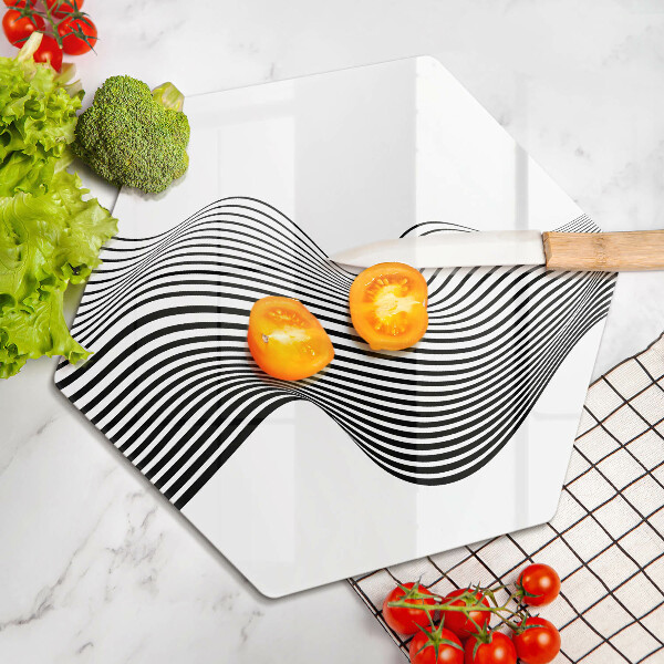Chopping board glass Linear abstraction