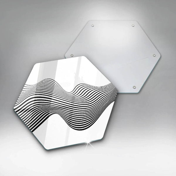 Chopping board glass Linear abstraction
