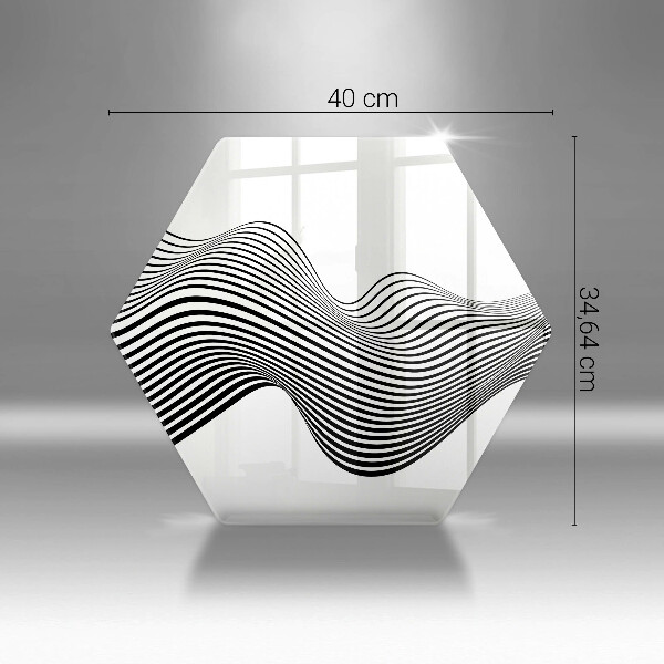 Chopping board glass Linear abstraction