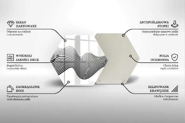 Chopping board glass Linear abstraction