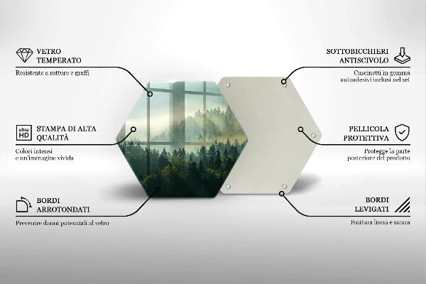 Kitchen worktop protector Landscape view of the forest