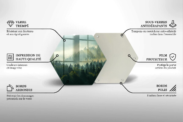 Kitchen worktop protector Landscape view of the forest