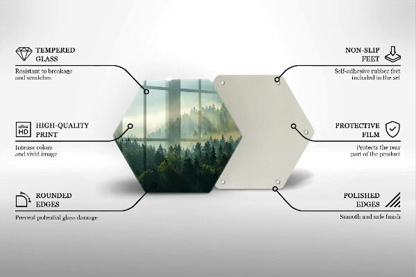 Kitchen worktop protector Landscape view of the forest