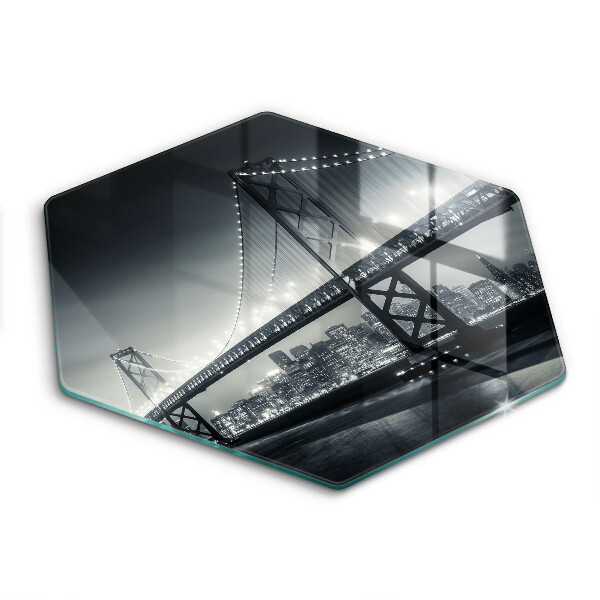 Glass chopping board Benjamin Franklin bridge