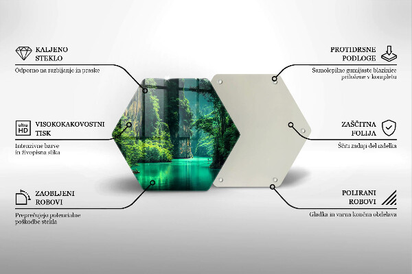 Chopping board glass Laguna landscape