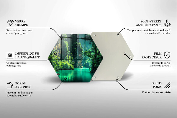 Chopping board glass Laguna landscape