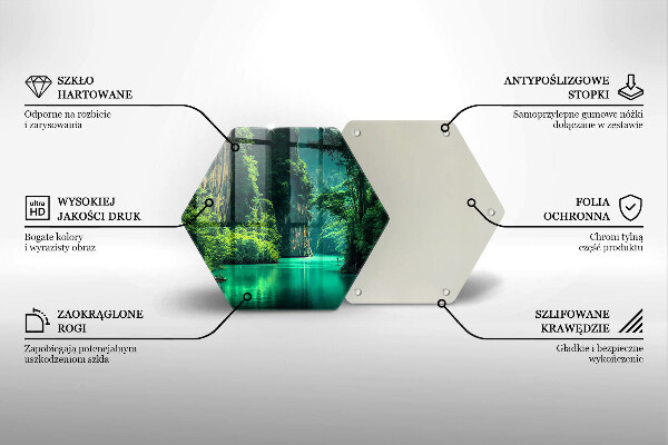 Chopping board glass Laguna landscape