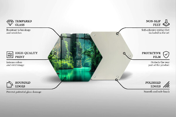 Chopping board glass Laguna landscape