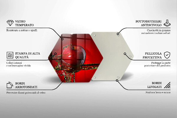 Cutting board Apple fruit in water