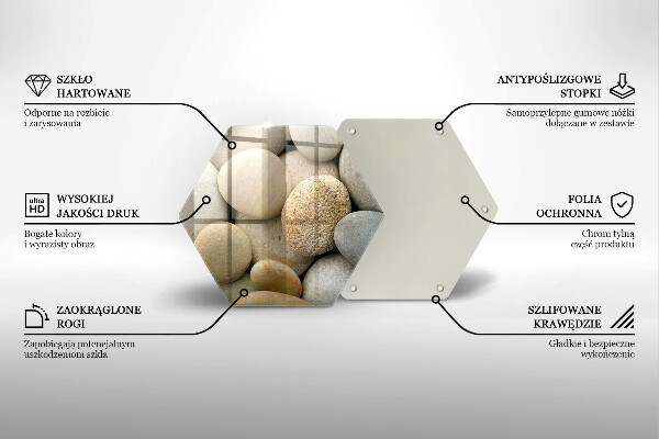 Cutting board Oval stone pattern