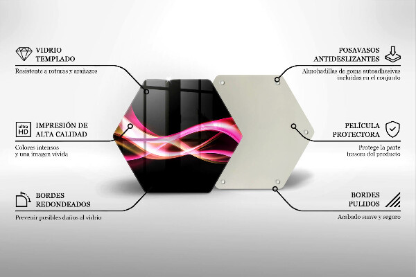 Kitchen worktop protector Neon Smoke abstraction