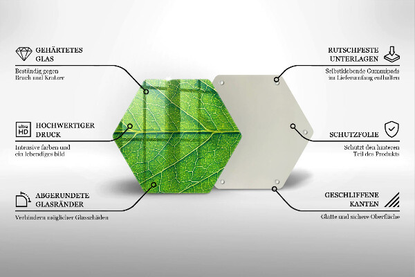 Kitchen worktop protector Leaf lines nature