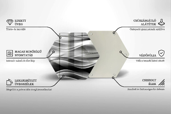 Kitchen worktop protector Abstraction of smoke lines