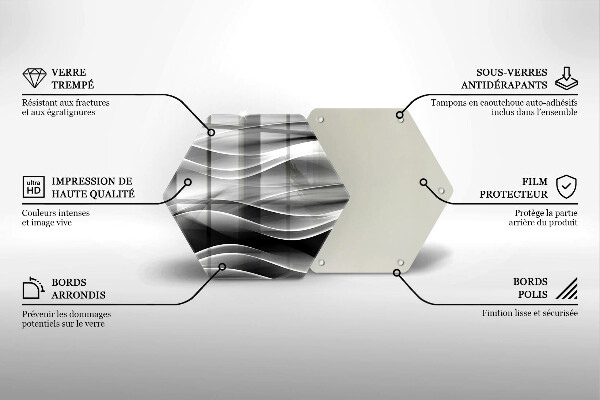 Kitchen worktop protector Abstraction of smoke lines