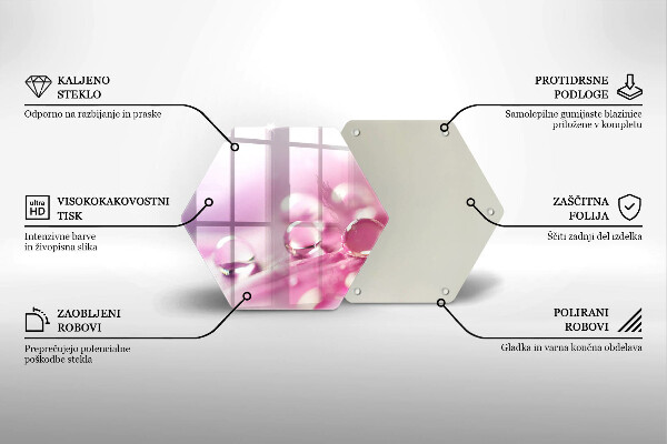 Kitchen worktop protector Rosa flower petals