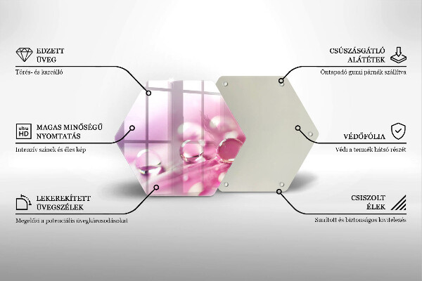 Kitchen worktop protector Rosa flower petals