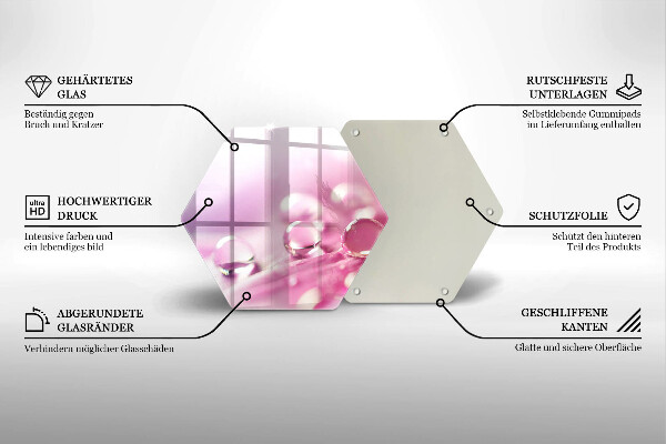 Kitchen worktop protector Rosa flower petals