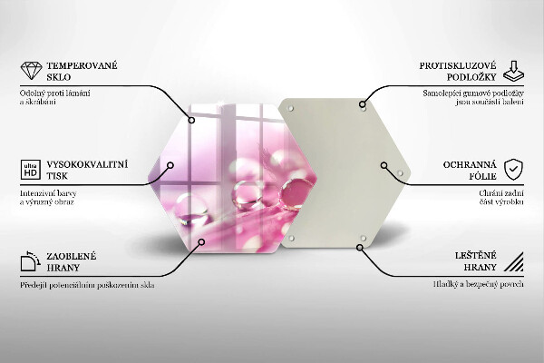 Kitchen worktop protector Rosa flower petals