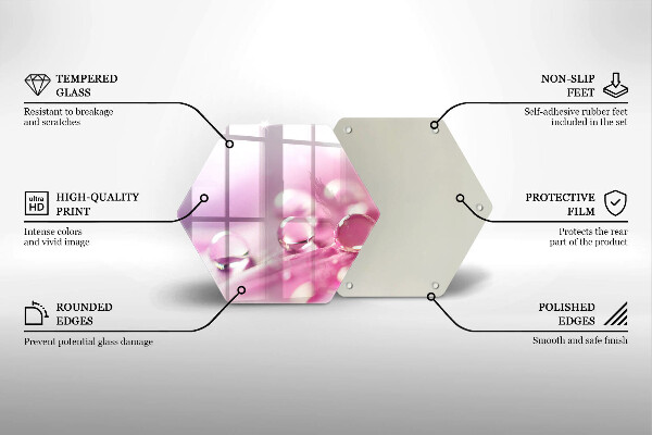 Kitchen worktop protector Rosa flower petals