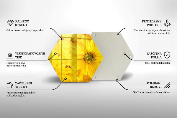 Kitchen worktop protector Flowers petals