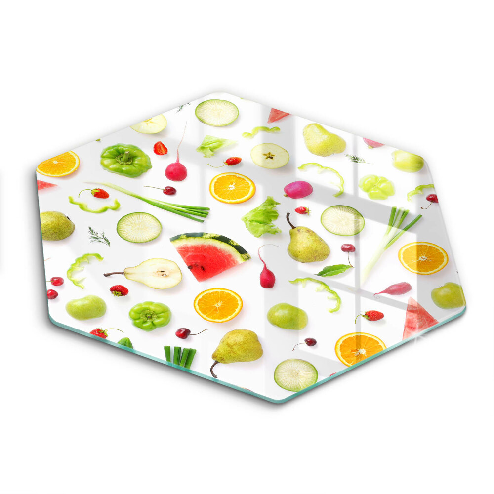 Kitchen worktop protector Fruit and vegetables pattern