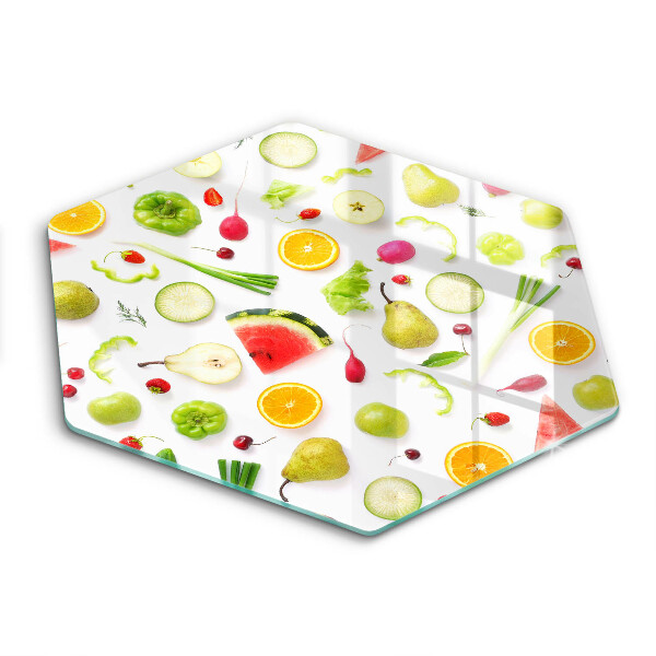 Kitchen worktop protector Fruit and vegetables pattern