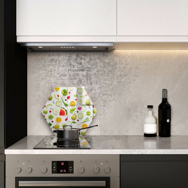 Kitchen worktop protector Fruit and vegetables pattern