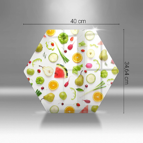 Kitchen worktop protector Fruit and vegetables pattern