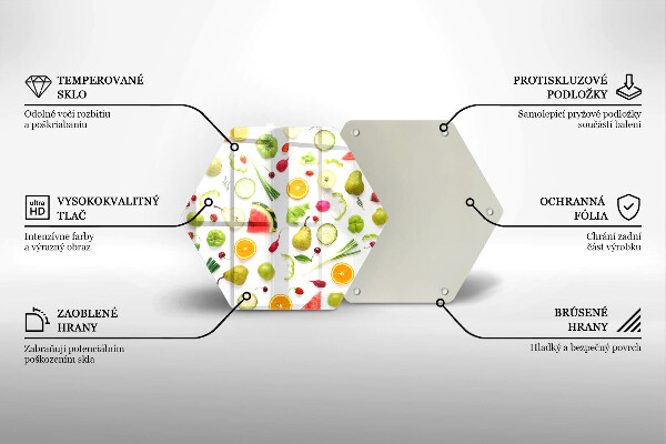 Kitchen worktop protector Fruit and vegetables pattern