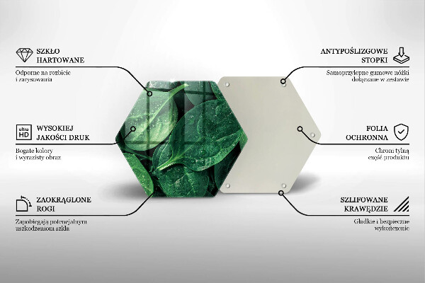 Kitchen worktop protector Basil leaves