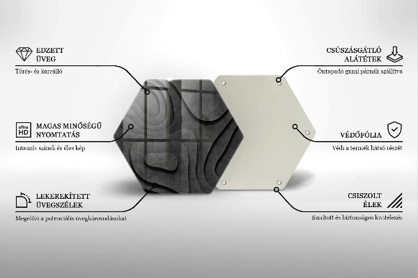 Kitchen worktop protector 3D stone shapes