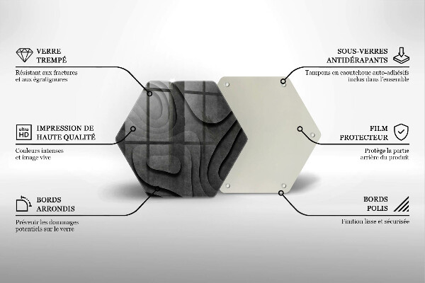 Kitchen worktop protector 3D stone shapes